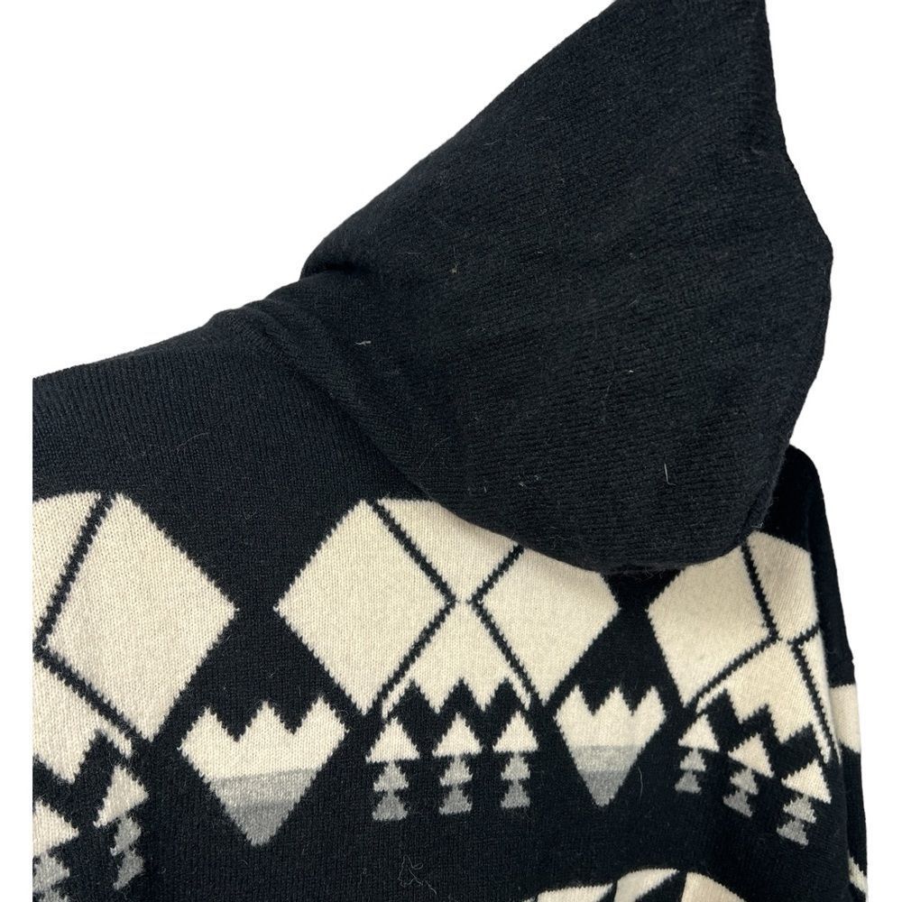 Vintage Ralph Lauren Sweater Lambswool Southwestern Hooded Black Size Medium - Picture 9 of 12